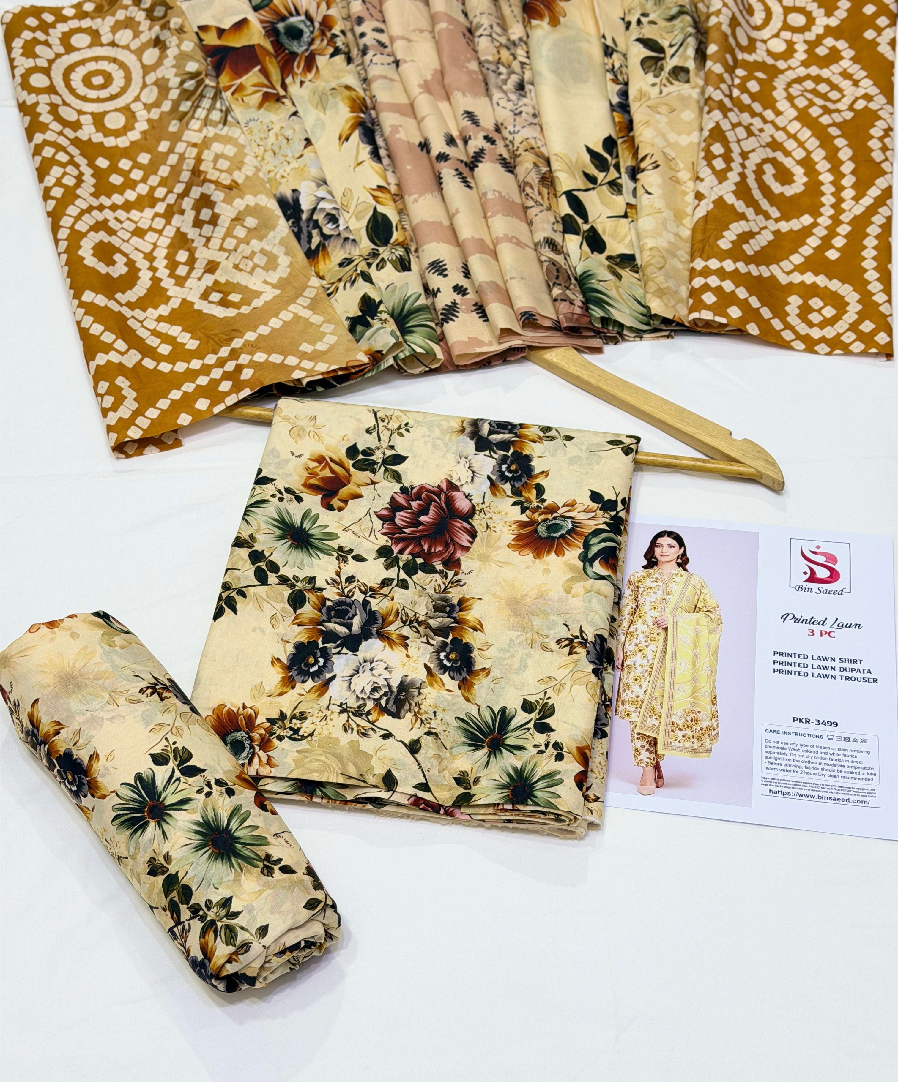 Binsaeed Premium Lawn 3-Piece - Image 2