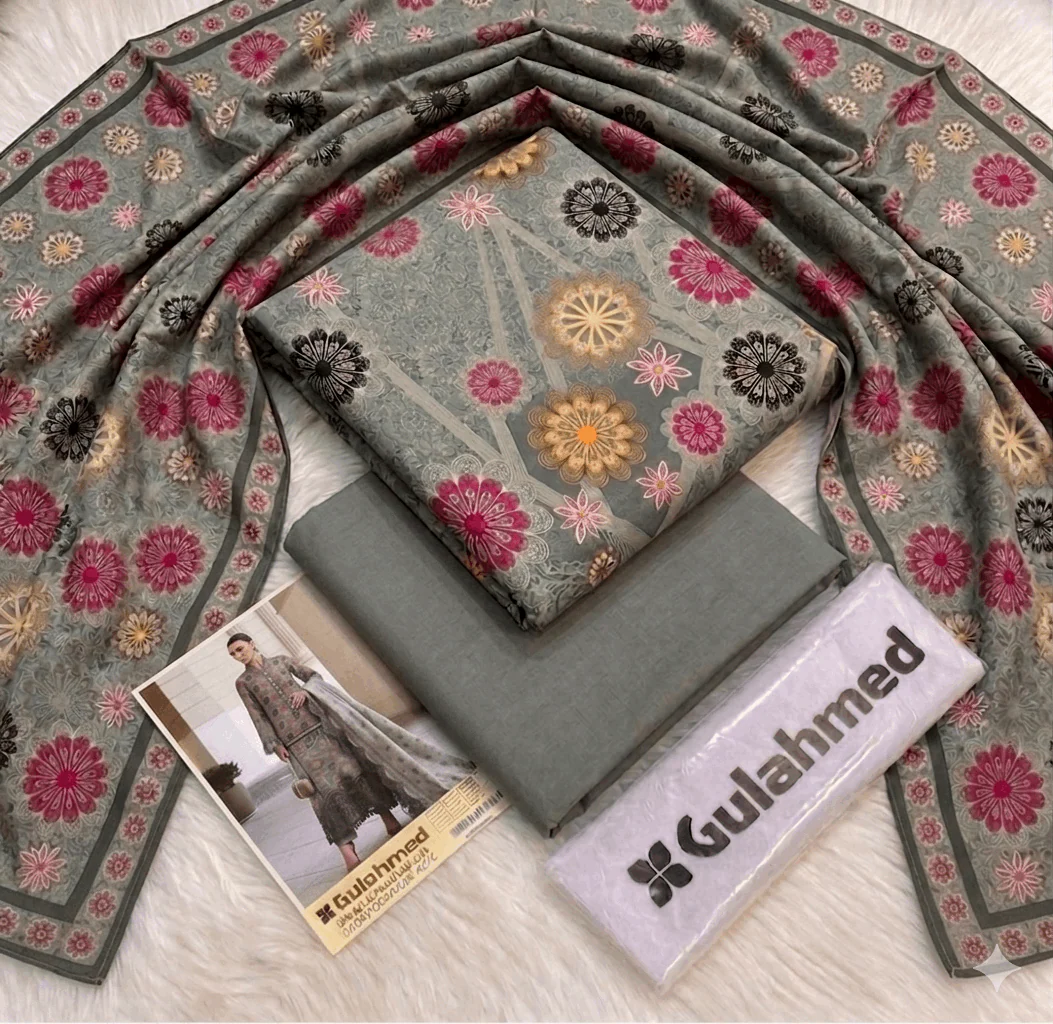 Gulahmed Premium Printed Lawn 3-Piece - Image 2