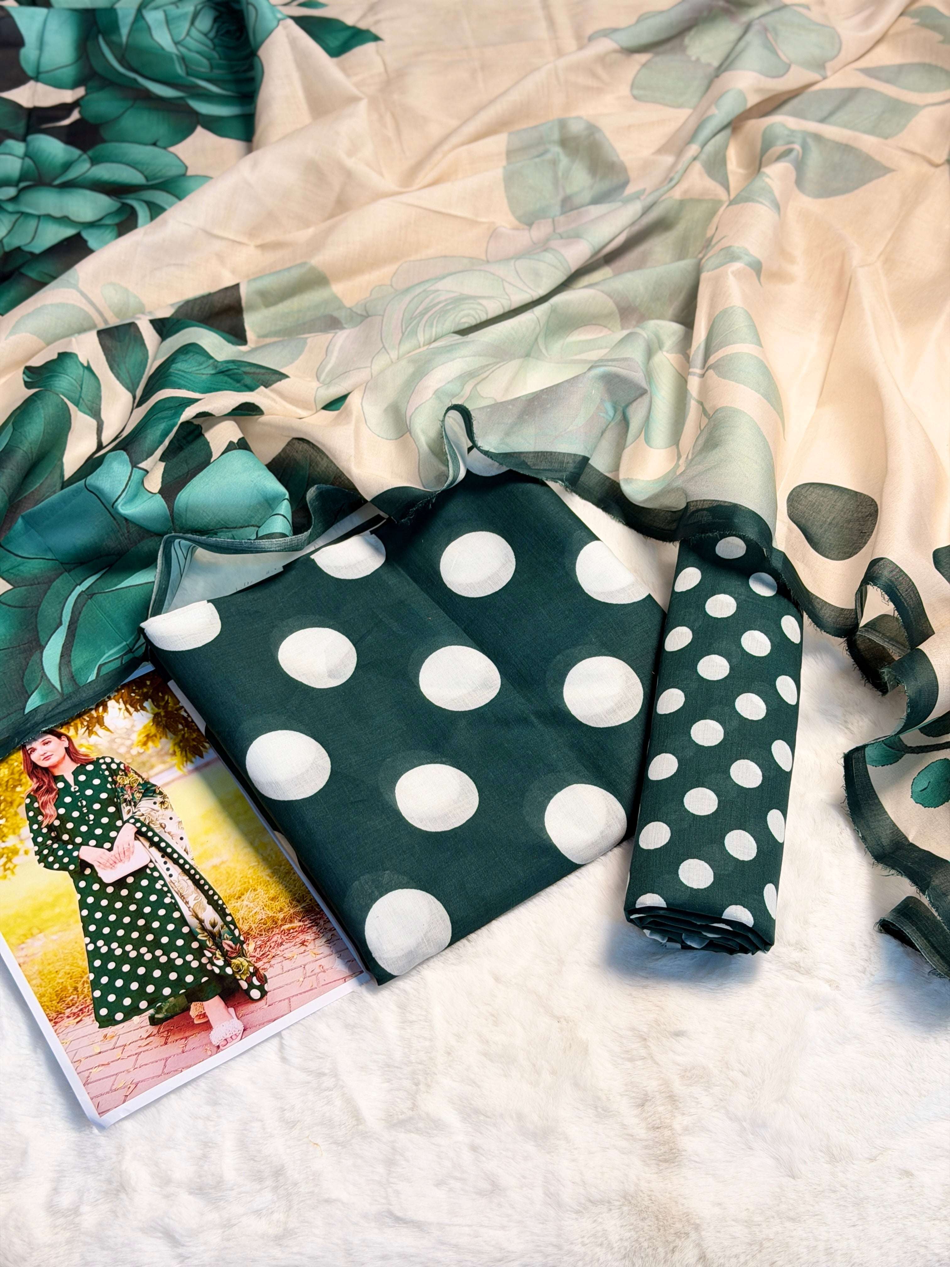 ZEYORAH Polka Dot Lawn 3-Piece - Image 2