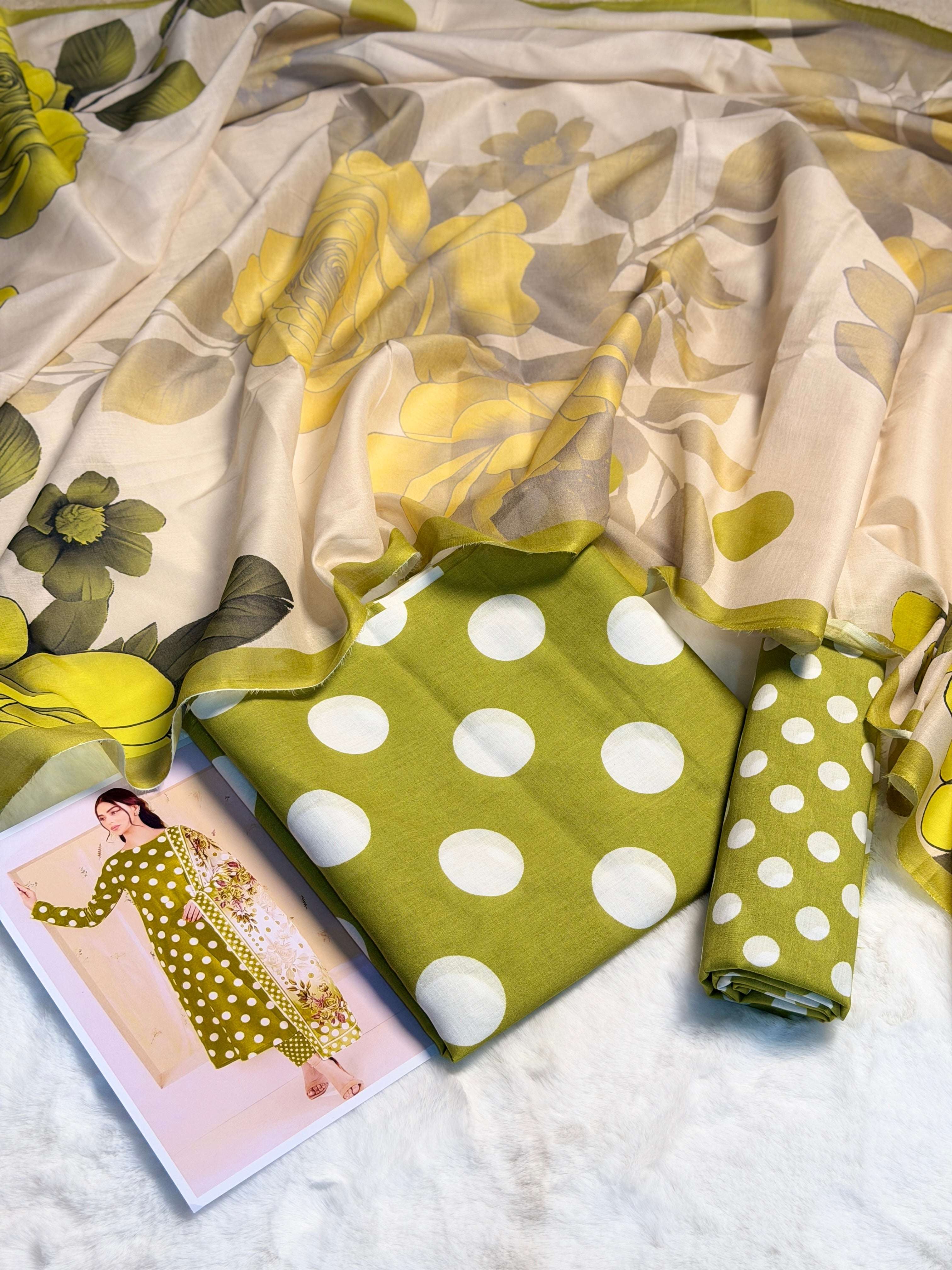ZEYORAH Polka Dot Lawn 3-Piece - Image 2