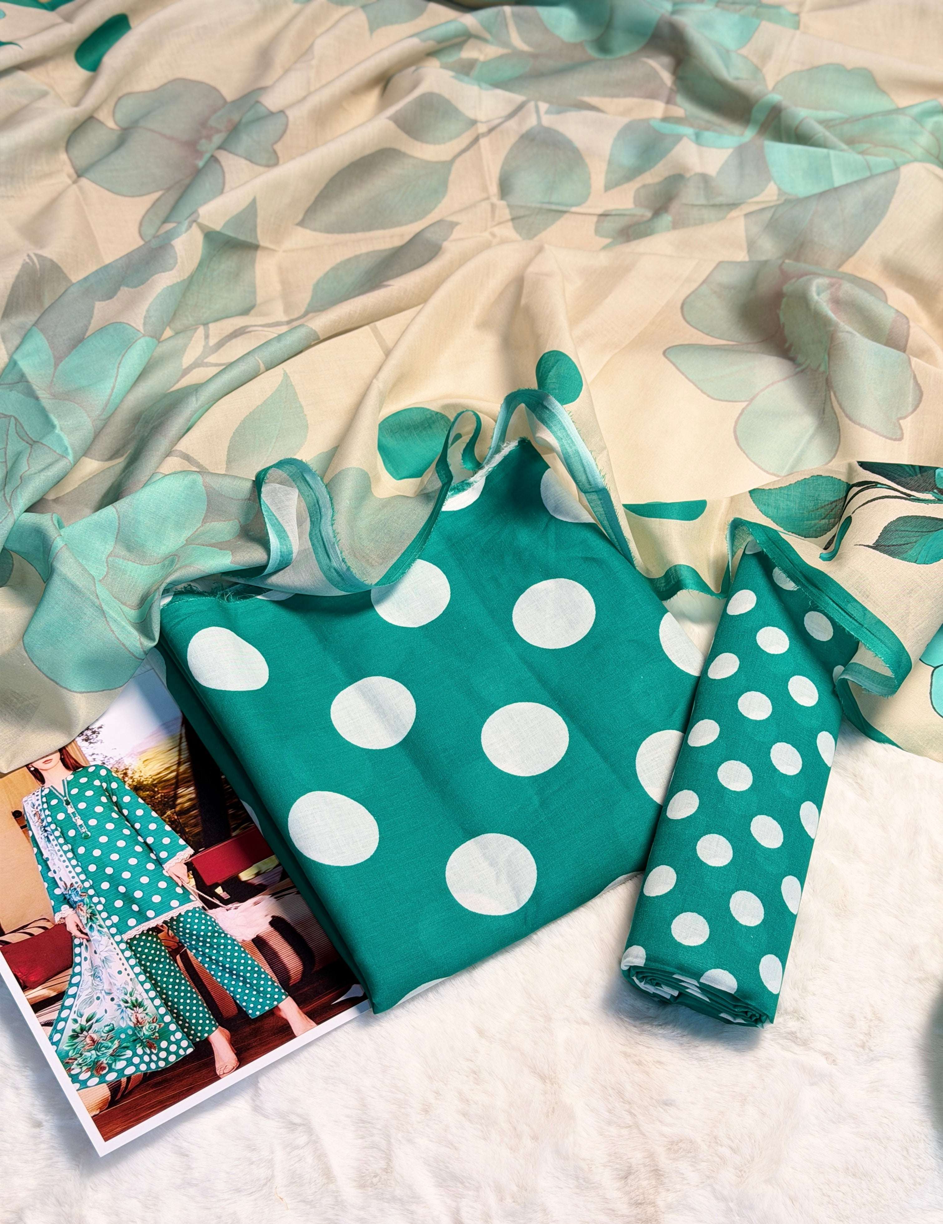 ZEYORAH Polka Dot Lawn 3-Piece - Image 2